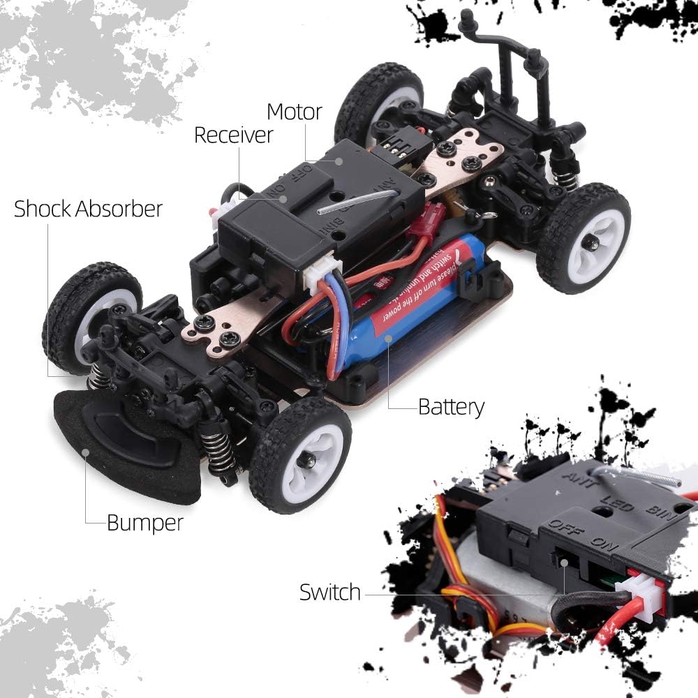 1/28 Scale 2.4G Remote Control Car – High-Speed Mini RC Car for Kids & Adults.