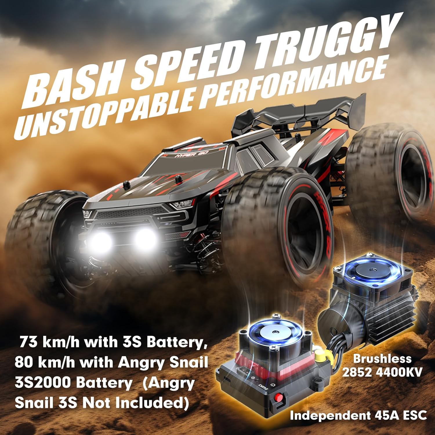 Brushless RC Cars for Adults Fast 50 mph, RC Trucks 4wd Off-road