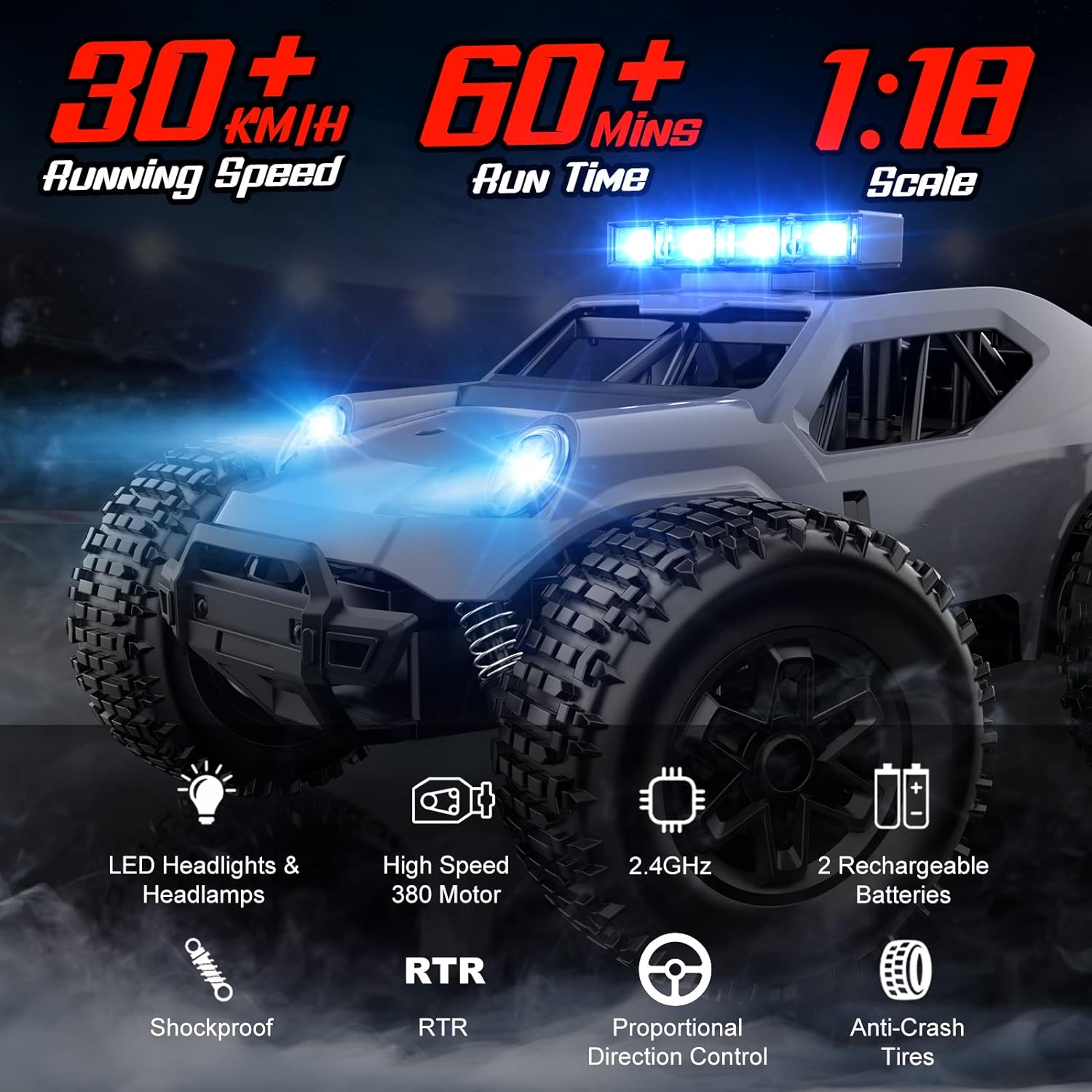 Remote Control Car - 28km/h 2.4GHz High Speed Rc Car