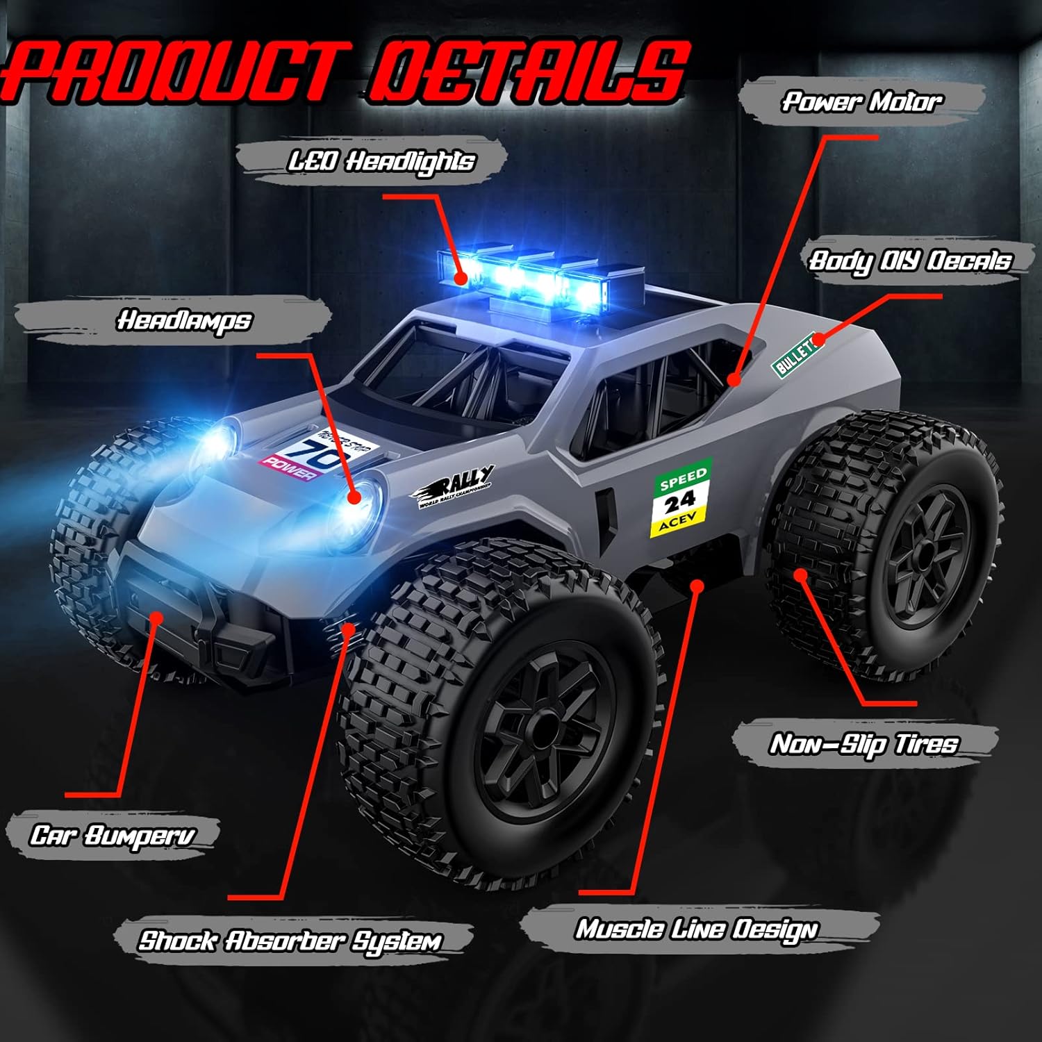 Remote Control Car - 28km/h 2.4GHz High Speed Rc Car