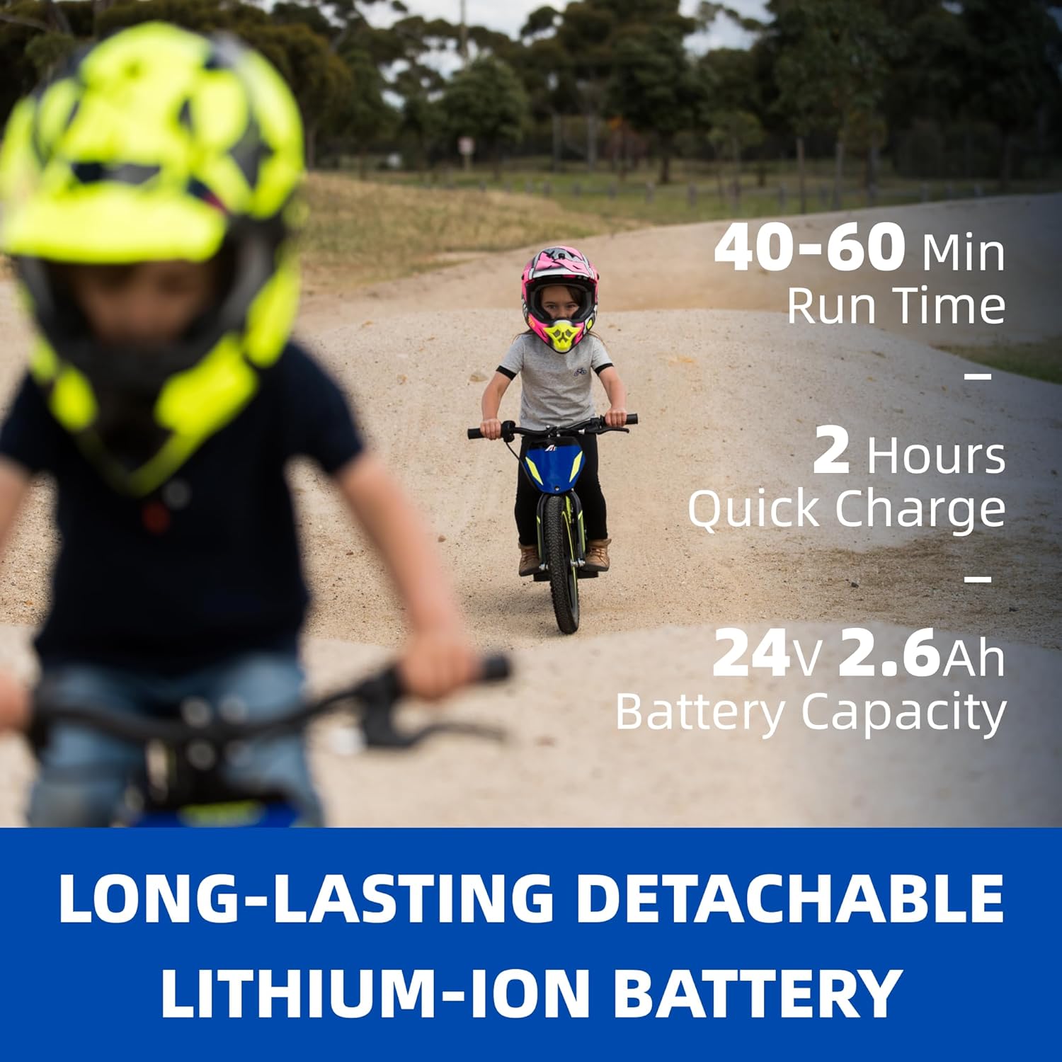 Electric Dirt Bike for Kids (Ages 3-6/5-12), 170/340W Electric Motorcycle Up to 10/12MPH, 24V Detachable Battery