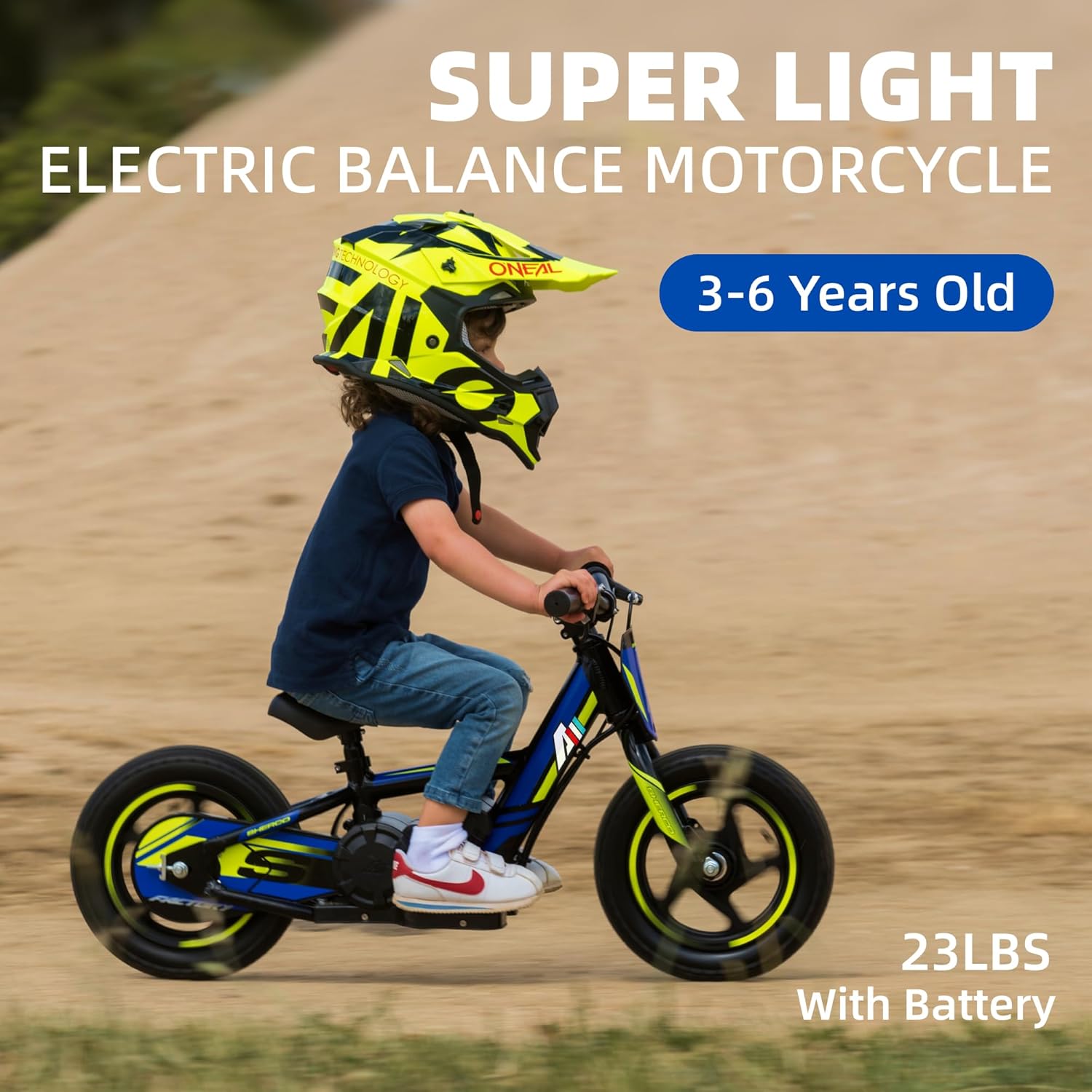 Electric Dirt Bike for Kids (Ages 3-6/5-12), 170/340W Electric Motorcycle Up to 10/12MPH, 24V Detachable Battery