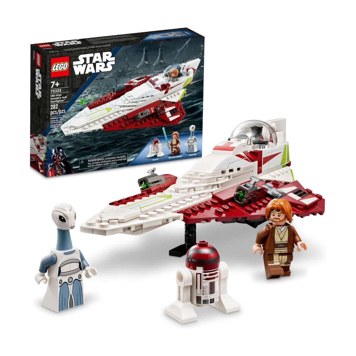 LEGO Star Wars OBI-Wan Kenobi's Jedi Starfighter 75333 Building Toy Set - Features Minifigures, Lightsaber, Clone Starship from Attack of The Clones, Great Gift for Kids, Boys, and Girls Ages 7+