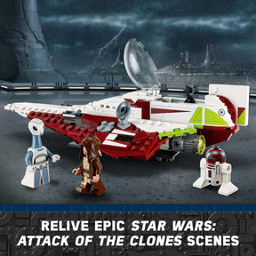 LEGO Star Wars OBI-Wan Kenobi's Jedi Starfighter 75333 Building Toy Set - Features Minifigures, Lightsaber, Clone Starship from Attack of The Clones