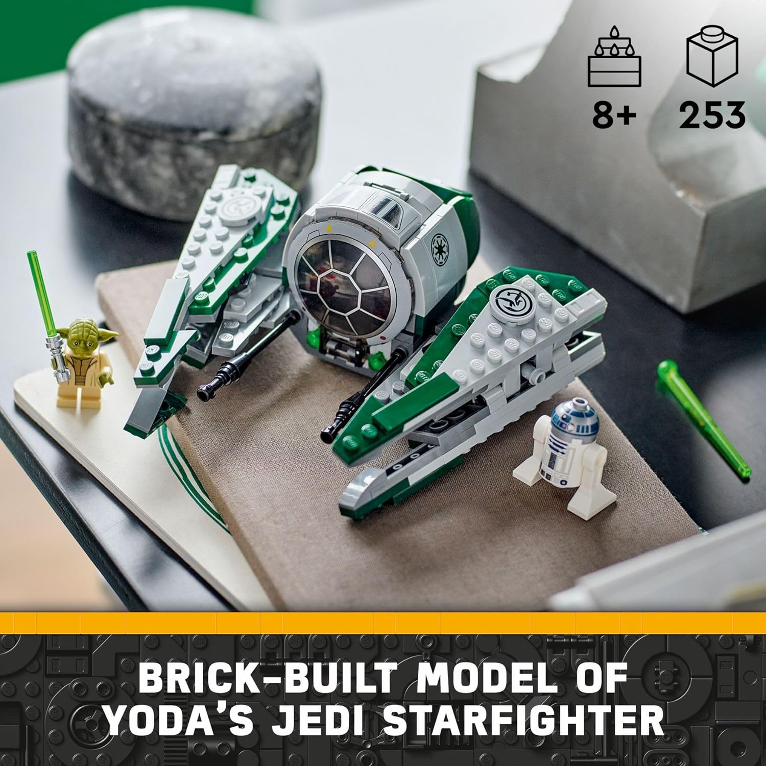 LEGO Star Wars: The Clone Wars Yoda’s Jedi Starfighter 75360 Star Wars Collectible for Kids Featuring Master Yoda Figure with Lightsaber Toy