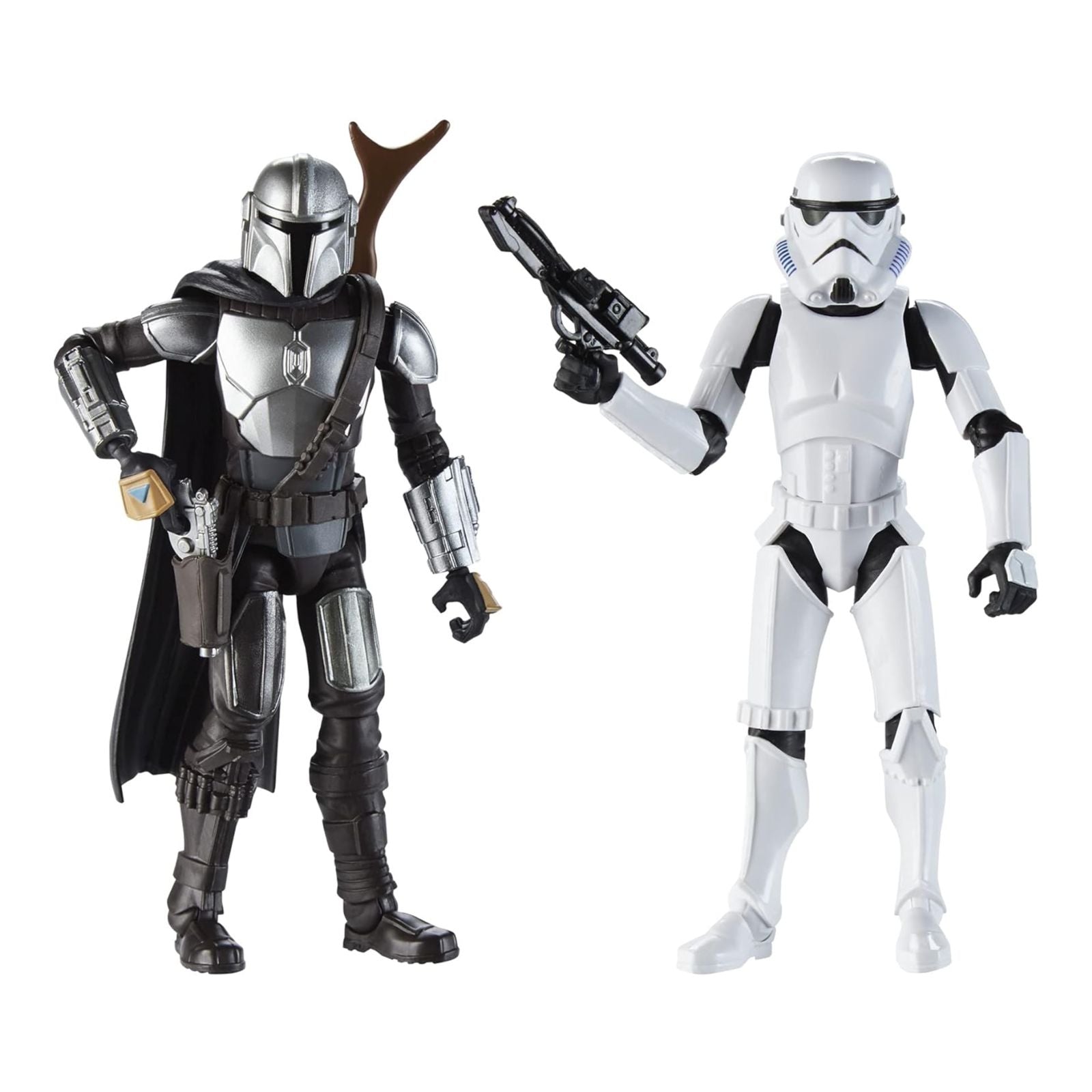 STAR WARS Galaxy of Adventures The Mandalorian 5-Inch-Scale Figure 2 Pack with Fun Blaster Accessories, Toys for Kids Ages 4 and Up