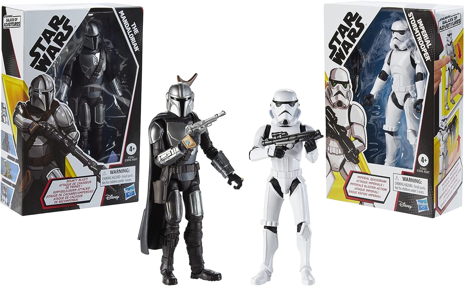 STAR WARS Galaxy of Adventures The Mandalorian 5-Inch-Scale Figure 2 Pack with Fun Blaster Accessories