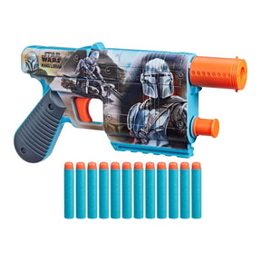 NERF Star Wars The Mandalorian Dart Blaster, 12 Elite Darts, Internal Clip, Toy Foam Blasters for 8 Year Old Boys & Girls & Up