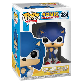 Funko Pop! Games: Sonic - Sonic with Emerald Collectible Toy, Blue