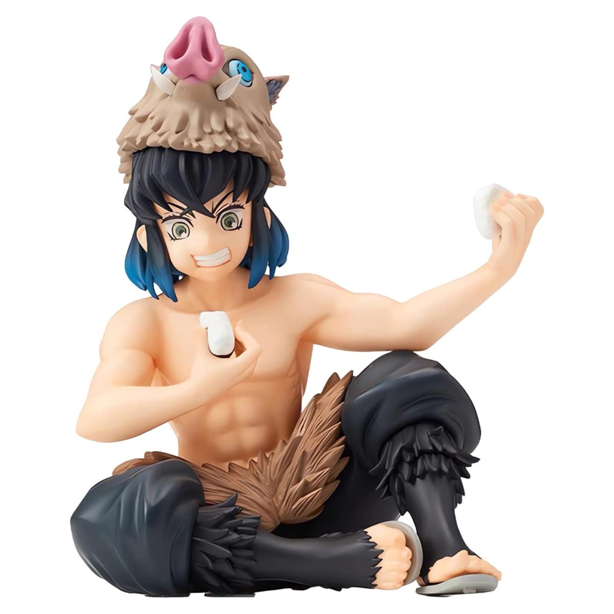 Inosuke Hashibira Demon Slayer Figure Eat Rice Balls Series Action Figure Toys