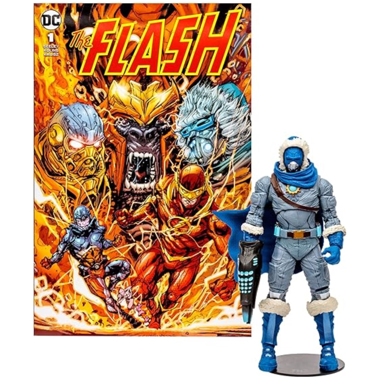 McFarlane Toys - DC DIRECT 7IN FIGURE with COMIC - The FLASH WV2 - CAPTAIN COLD