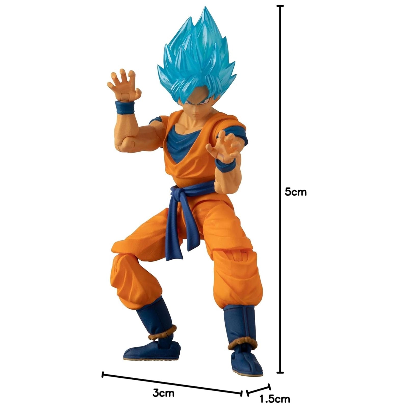 Dragon Ball Super - Super Saiyan Blue Goku, Dragon Ball Evolve 5" Action Figure