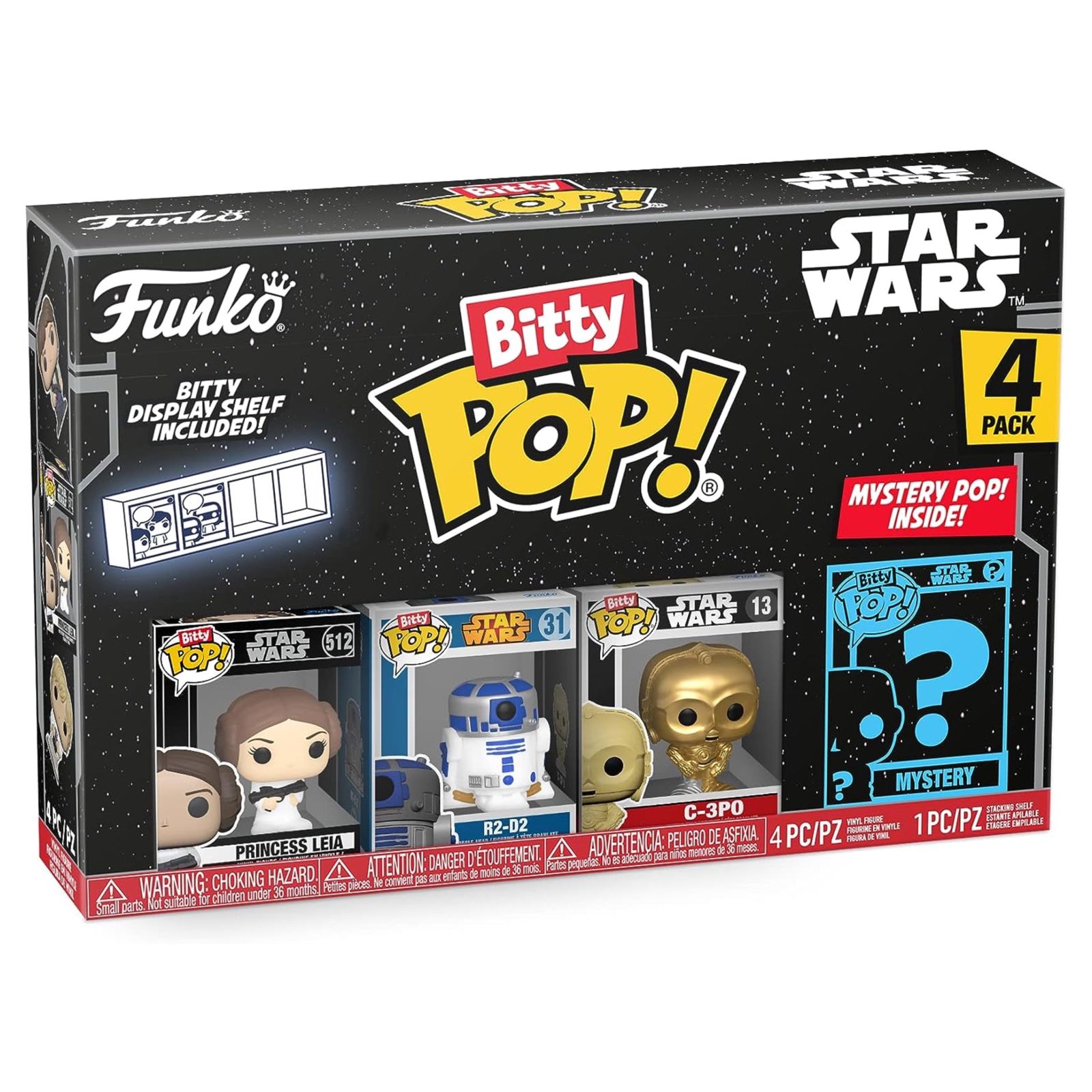 Funko Bitty Pop! Star Wars Mini Collectible Toys 4-Pack