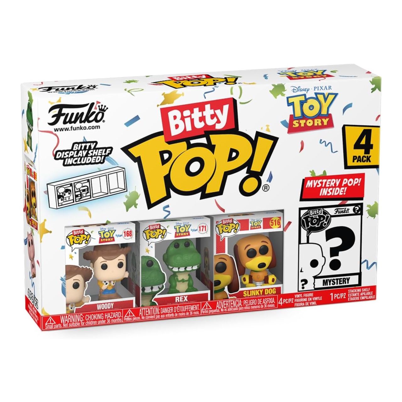 Funko Pop!: Toy Story Mini Collectible Toys 4-Pack - Woody, Rex, Slinky Dog & Mystery Chase Figure