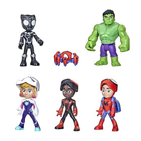 Spidey and His Amazing Friends Marvel Hero Reveal Multipack with Mask-Flip Feature, 4-Inch Action Figure Toys, Kids 3+