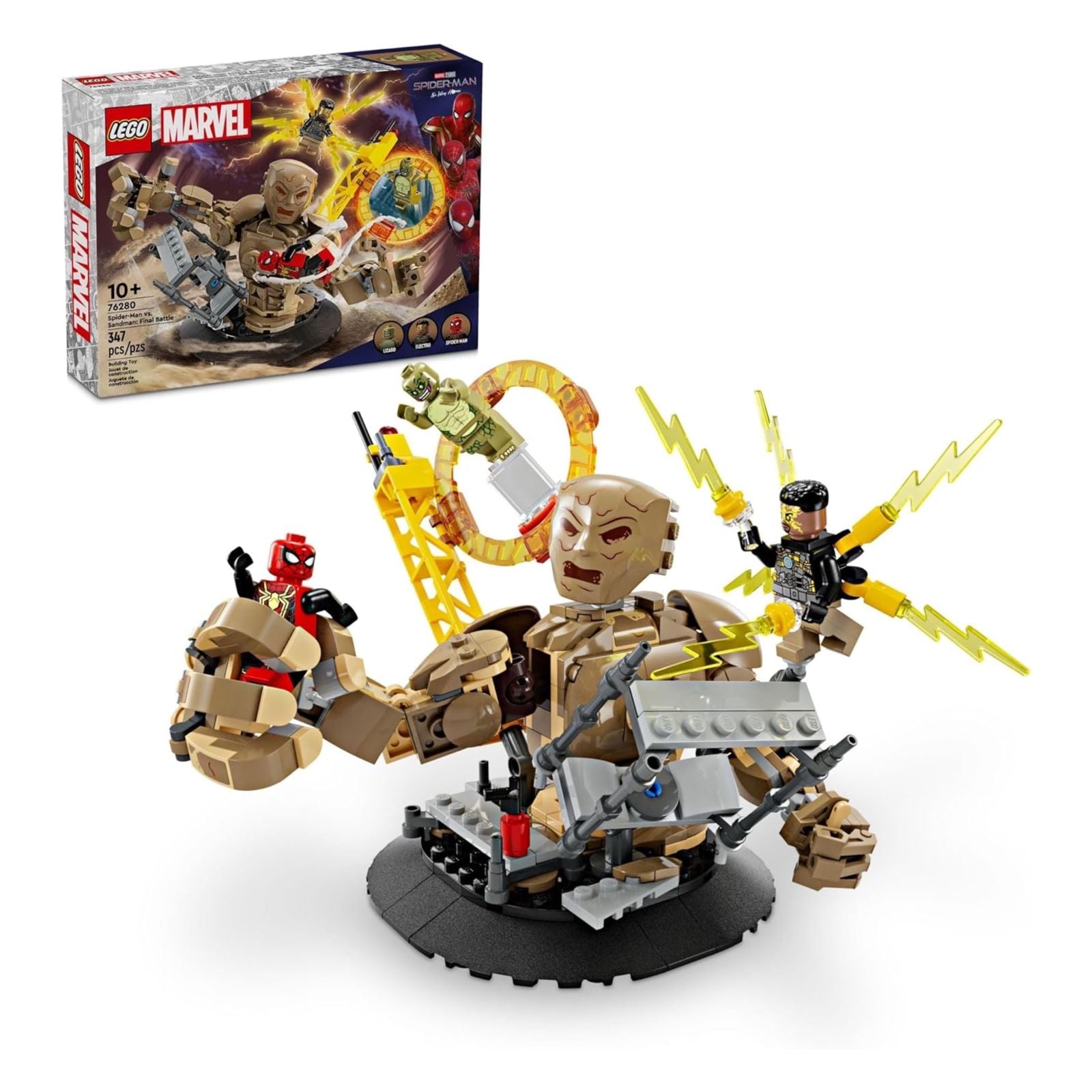 LEGO Marvel Spider-Man vs. Sandman: Final Battle Building Toy Set with Spider-Man Figure, Collectible Marvel Toy Inspired by Spider-Man No Way Home, Gift for Super Hero Loving Boys and Girls, 76280