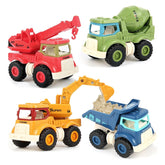 Construction Toys for 1 2 3 4 5 Years Old Boys Girls Kids Toddlers, Sandbox Excavator Toy Construction Truck Toys Vehicles Dump Crane Cement Mixer Truck, Christmas Birthday Gifts