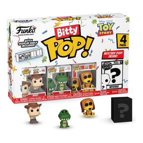 Funko Bitty Pop!: Toy Story Mini Collectible Toys 4-Pack - Woody, Rex, Slinky Dog & Mystery Chase Figure