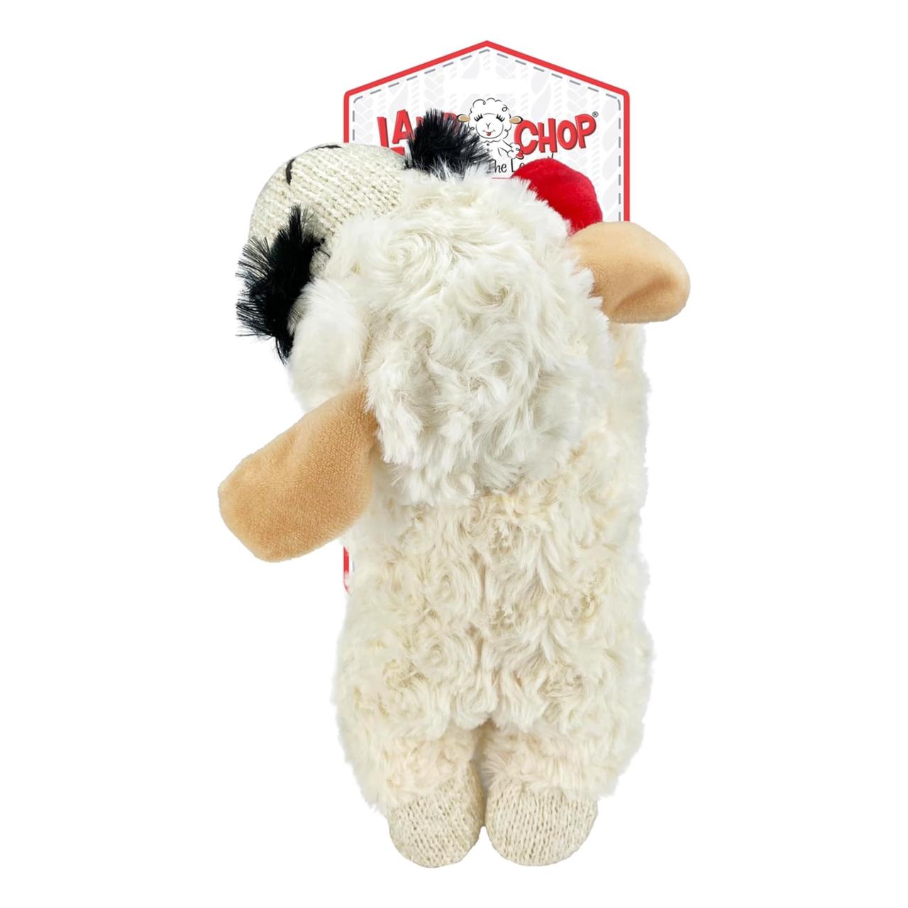 Multipet Plush Dog Toy, Lambchop, 10" Regular, White, Large