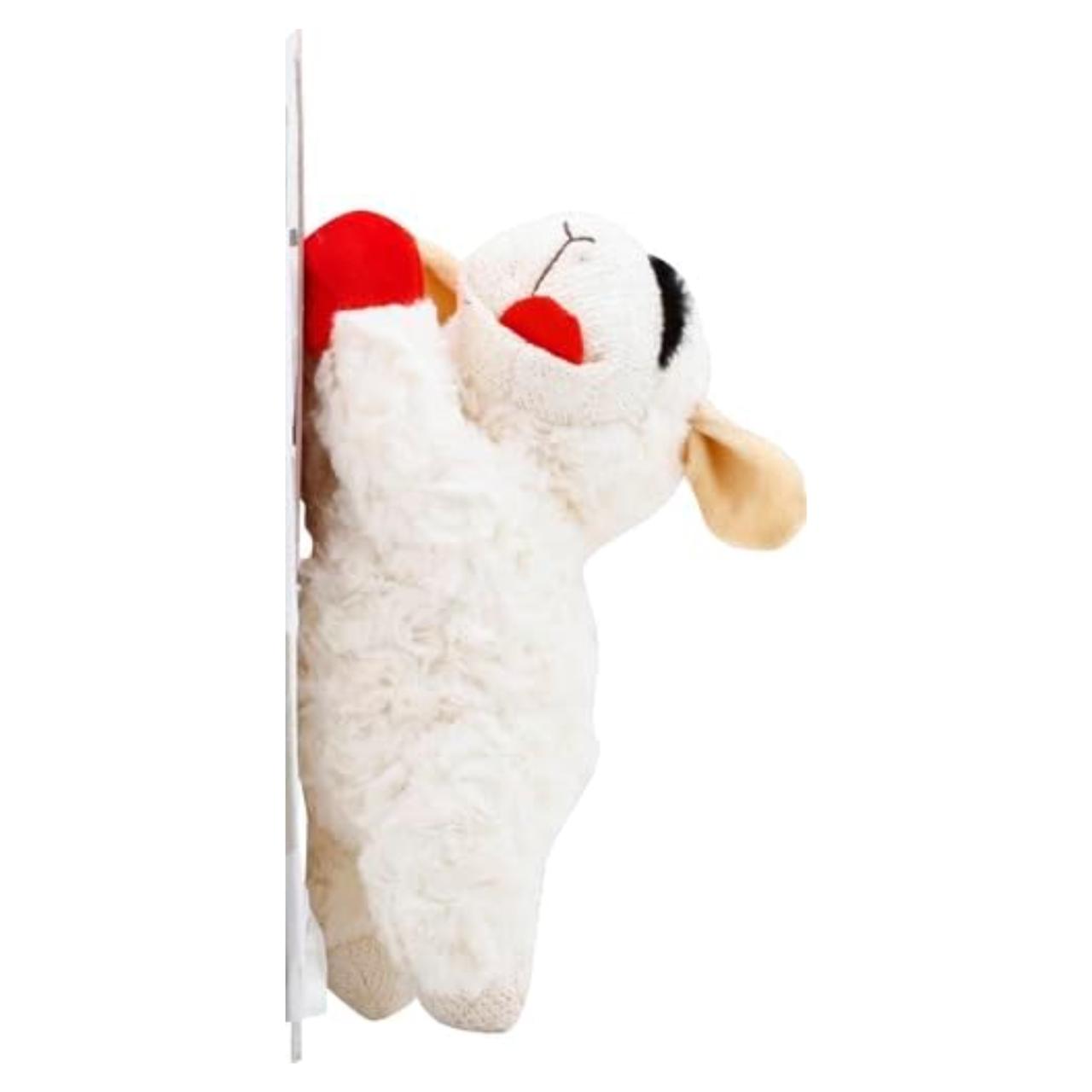 Multipet Plush Dog Toy, Lambchop, 10" Regular, White, Large