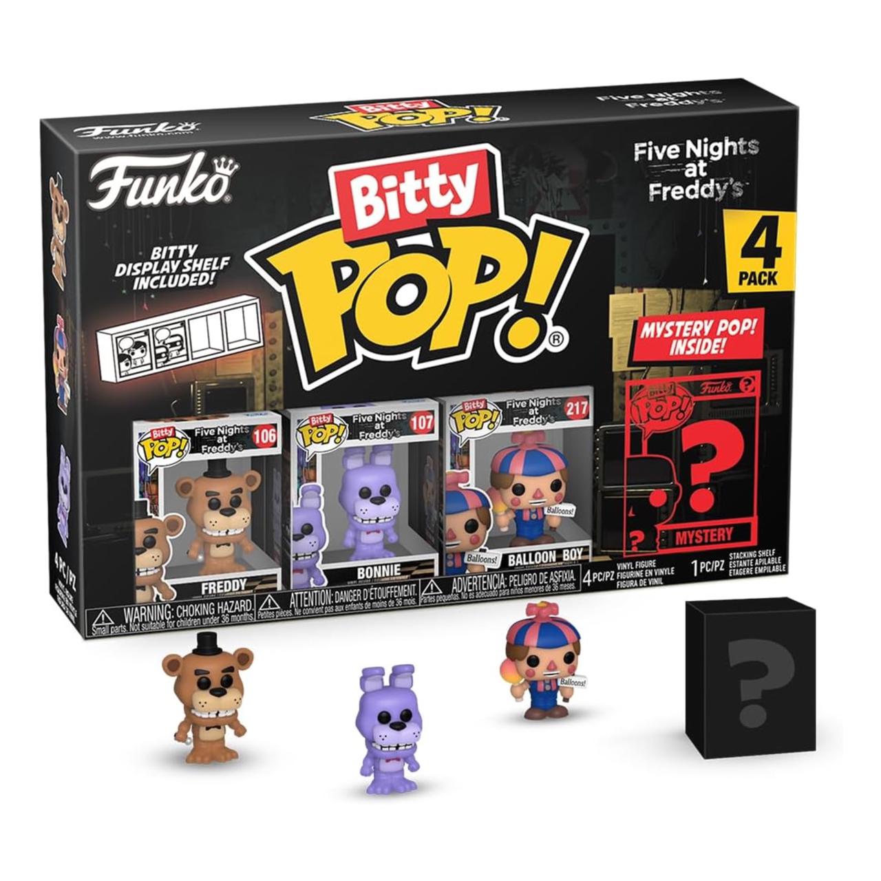 Funko Bitty Pop!: Five Nights at Freddy's Mini Collectible Toys 4-Pack - Freddy, Bonnie, Ballon Boy & Mystery Chase Figure