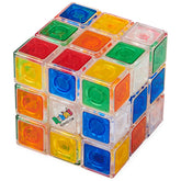 Rubik’s Crystal, New Transparent 3x3 Cube Classic Color-Matching Problem-Solving Brain Teaser Puzzle Game Toy for Kids and Adults Aged 8+