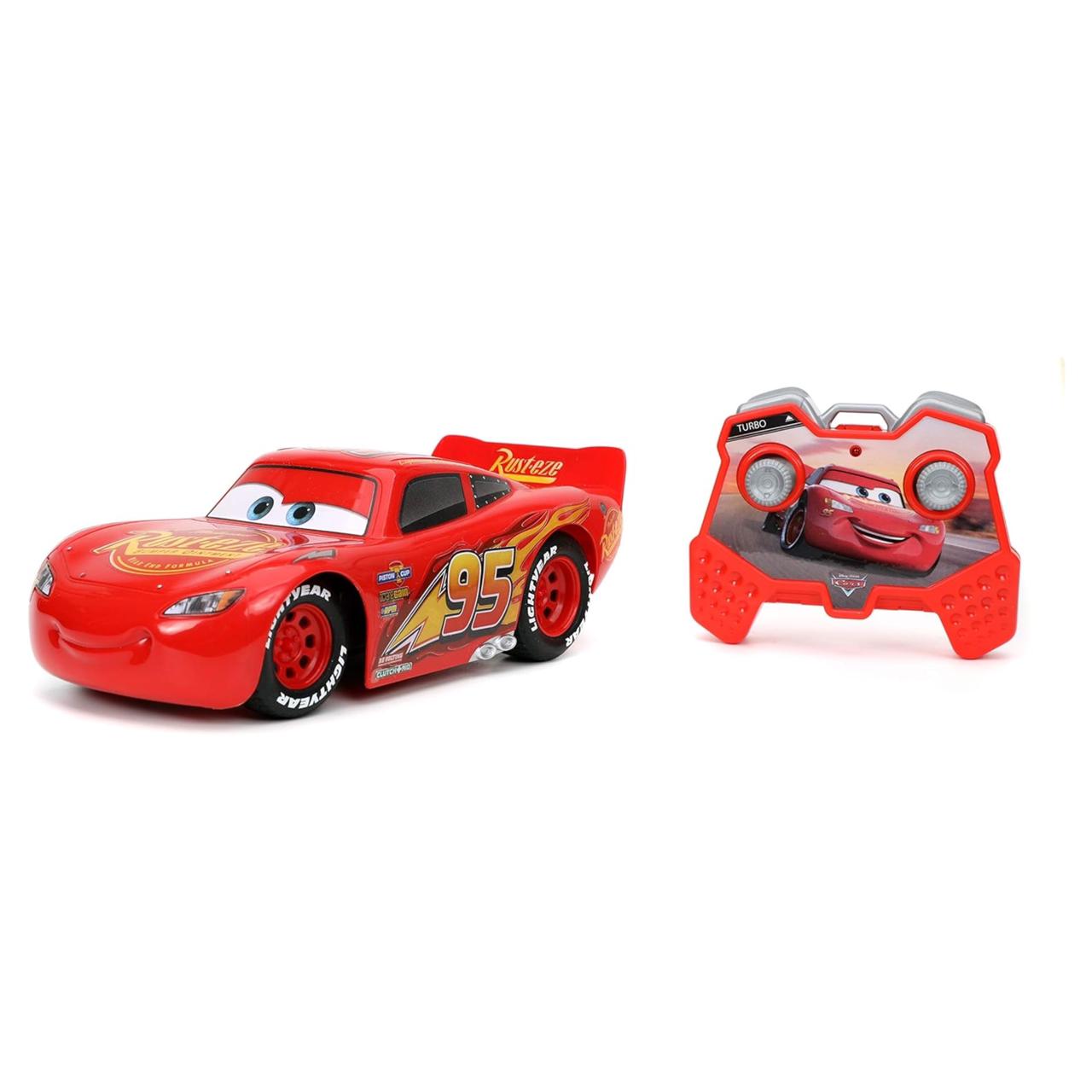 Jada Toys Pixar Cars 1:24 Lightning McQueen RC Remote Control Car 2.4 GHz