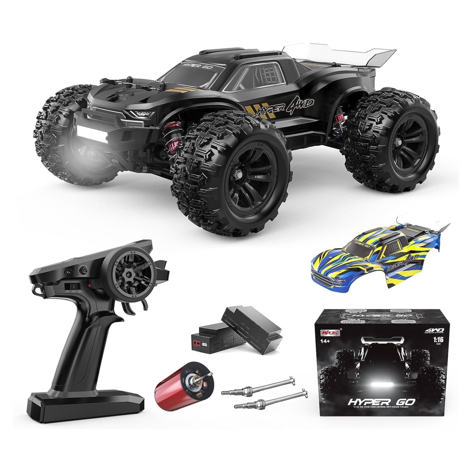 HYPER GO H16BM 1/16 RTR Brushless Fast RC Cars | Compatible with 3S Lipo