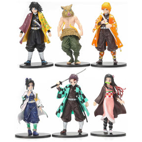 Demon Slayer Action Figure Set - Collectible Figurine Gifts Decoration Figures Toy 6 PCS Set 6.3 Inch