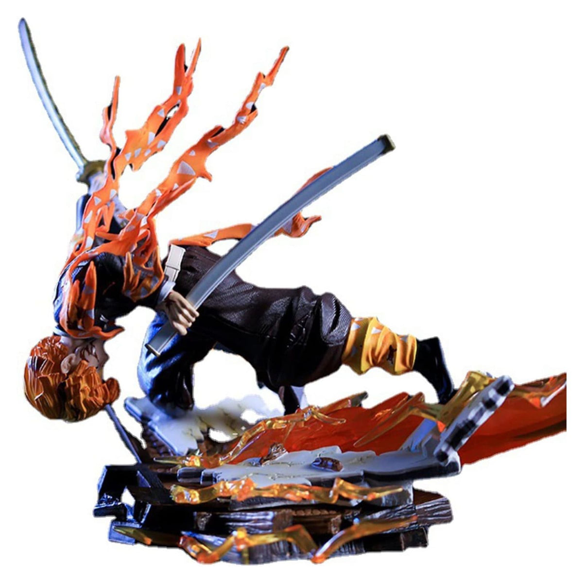 Agatsuma Zenitsu Battle Pose Figure,Anime Figure Environmental PVC Collection Statue Model