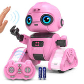 Robot Toys for Boys and Girls, Rechargeable Remote Control Robot with Auto-Demonstration (Pink)