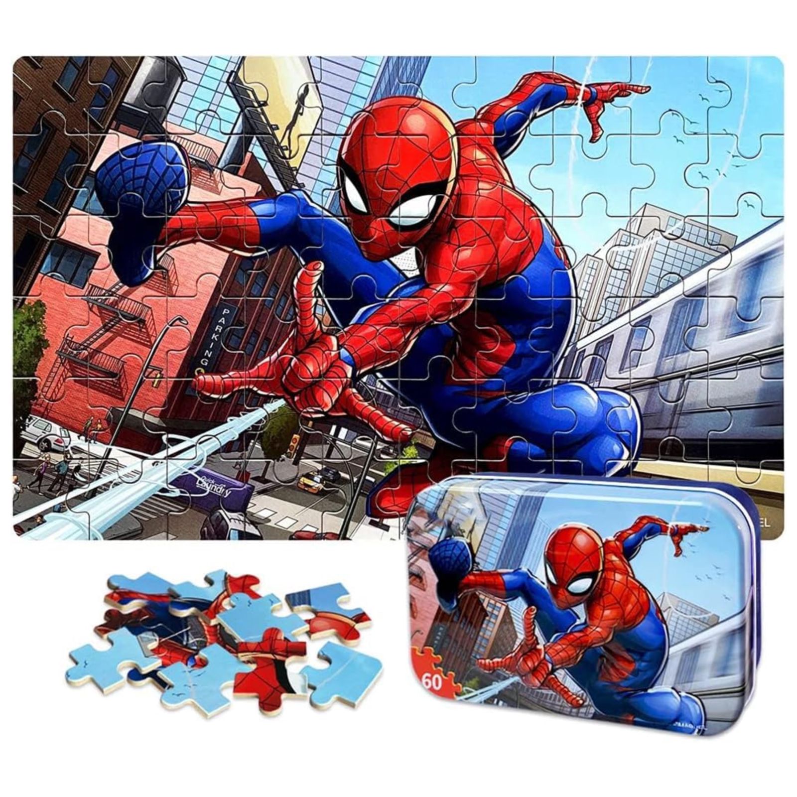 Spider Man Puzzles 60 Pieces Puzzles for Kids Ages 4-8 Learning Educational