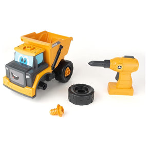 Dump Truck Toy - Buildable Dump Truck Take Apart Toys with Toy Drill - AA Batteries Included