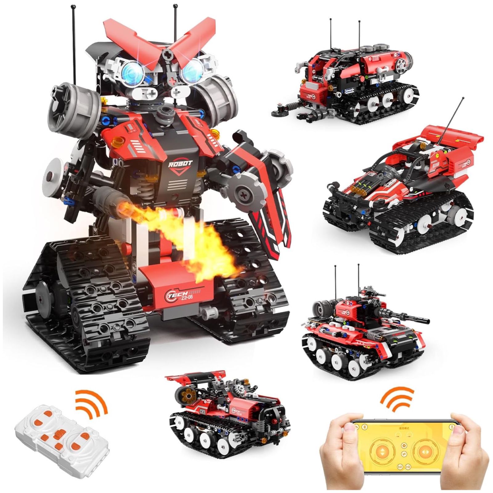 STEM Robot Building Kit, 5 in 1 Building Block Set Gifts for 6-16 Year Old Boys Girls