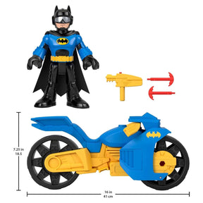 DC Super Friends Batman Toys, XL Batcycle & XL Batman Figure