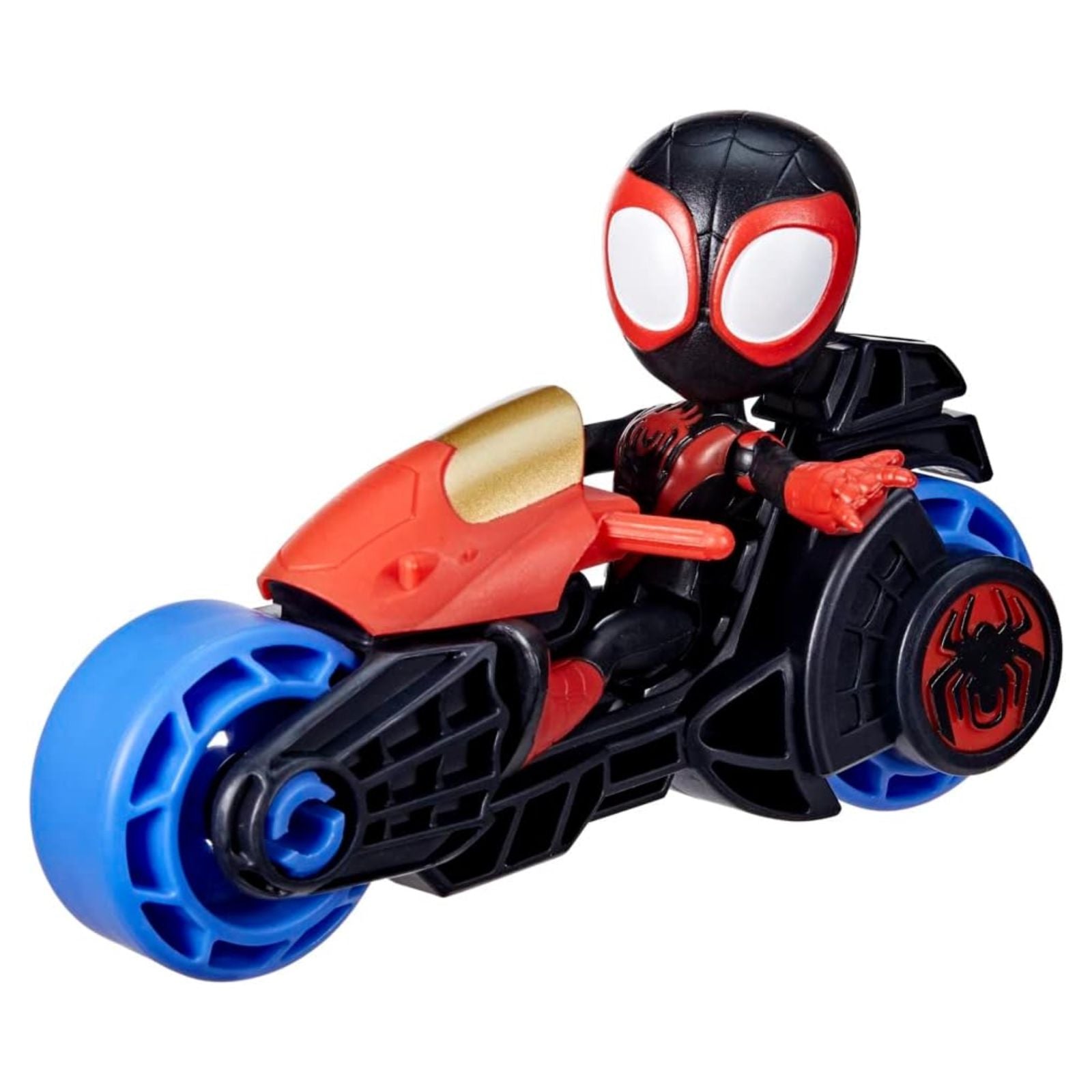 Spidey and His Amazing Friends Miles Morales Action Figure with Toy Motorcycle