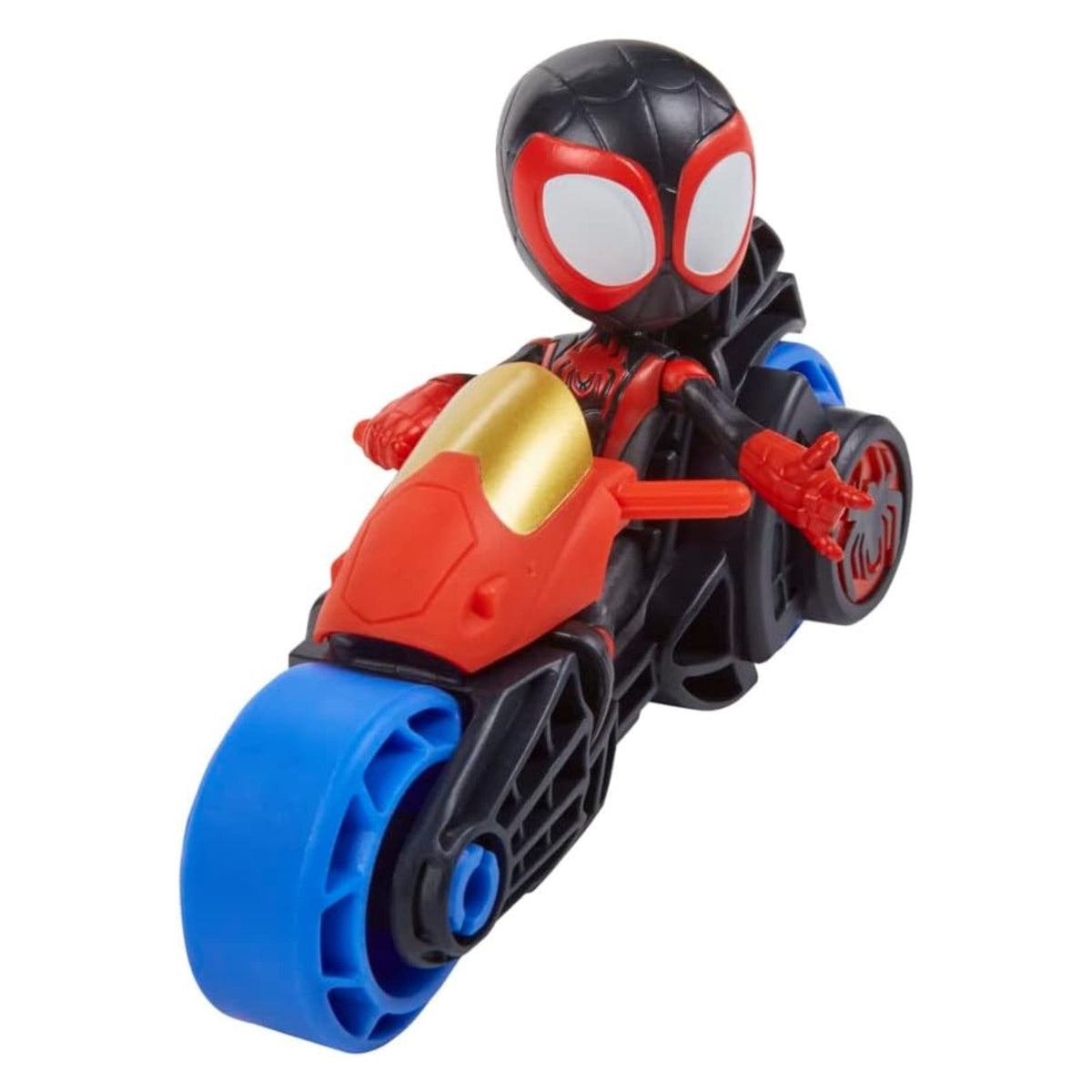 Spidey and His Amazing Friends Miles Morales Action Figure with Toy Motorcycle