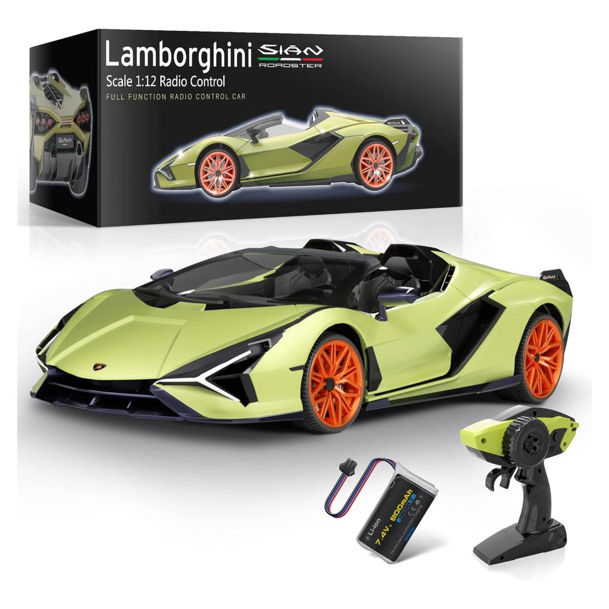 Lamborghini Sian Remote Control Car, 1:12 Scale - Green