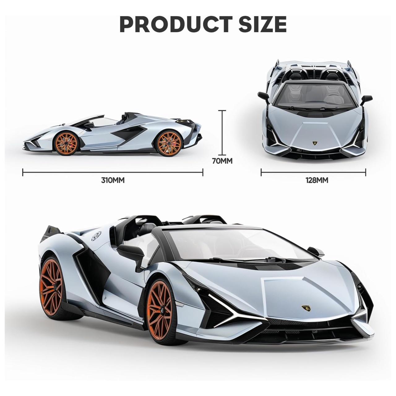 Lamborghini Sian Remote Control Car, 1:16 Scale (Light blue)