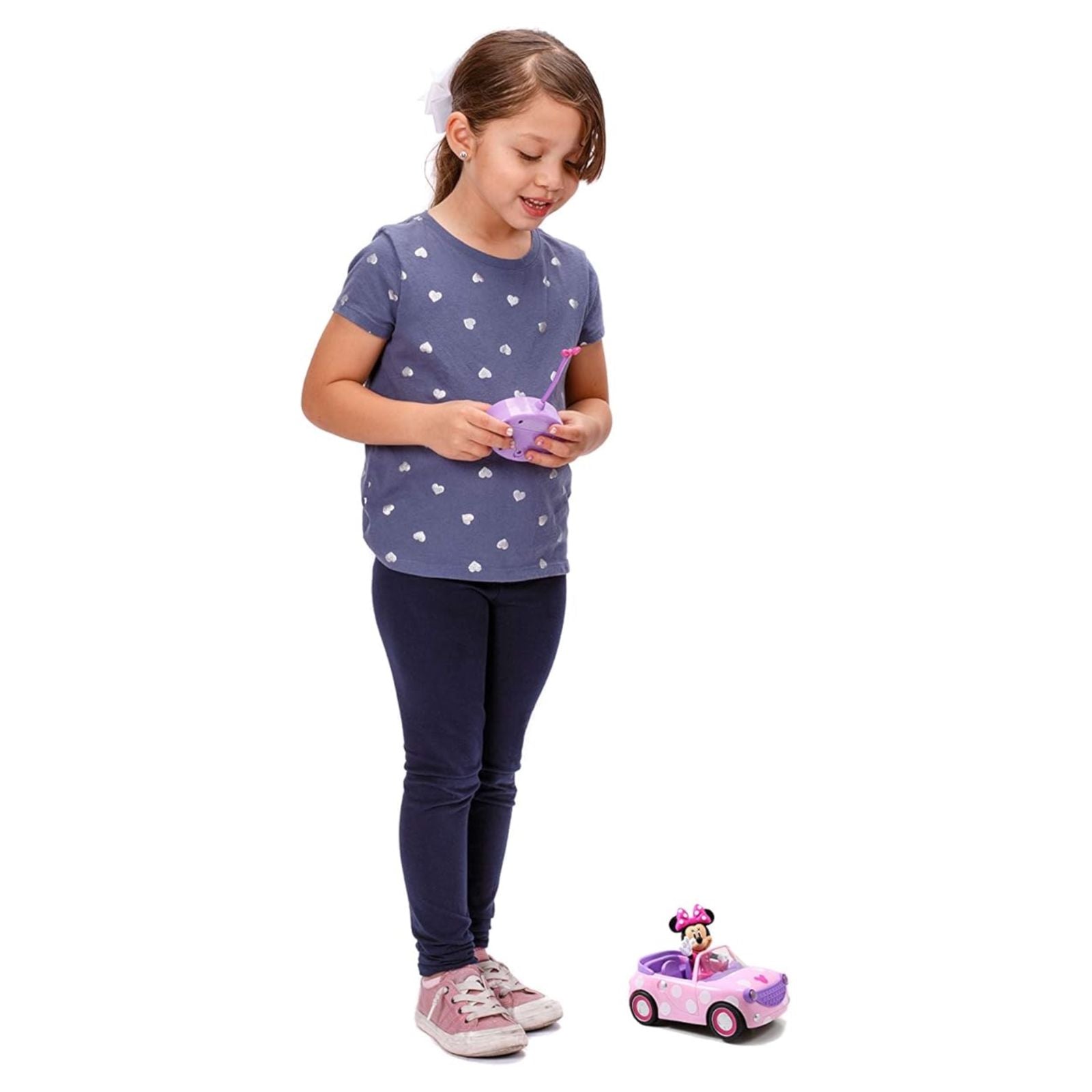 Disney Junior Minnie Mouse RC Car: Polka Dot 27 MHz Remote Control Pink Car