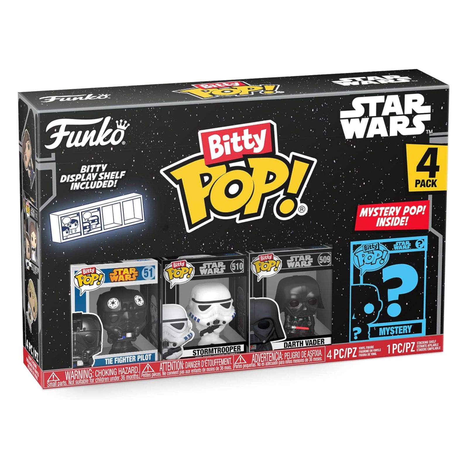 Funko Bitty Pop! Star Wars Mini Collectible Toys 4-Pack