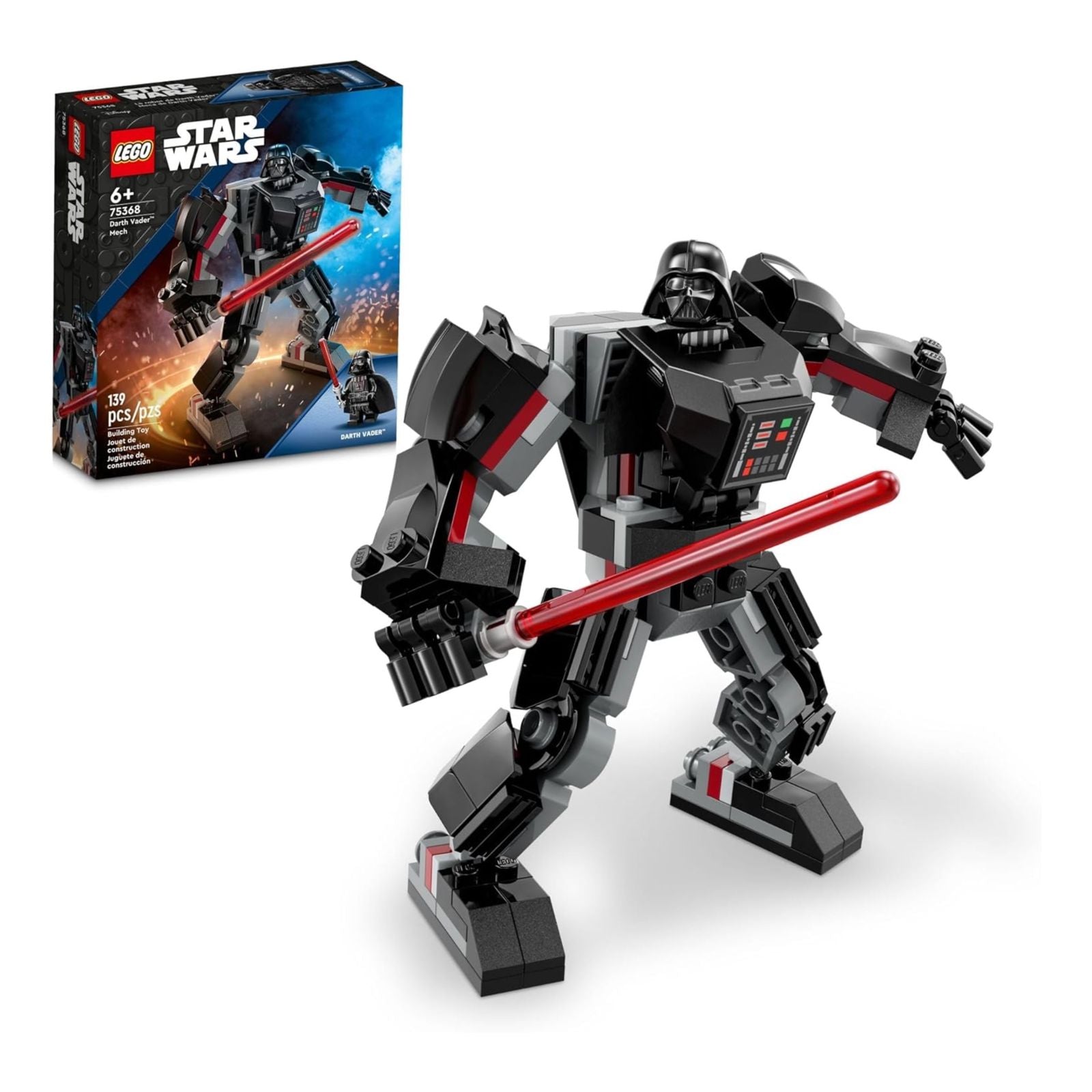 LEGO Star Wars Darth Vader Mech 75368 Buildable Star Wars Action Figure for Kids