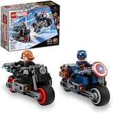 LEGO Marvel Black Widow & Captain America Motorcycles 76260 Buildable Marvel Toy for Kids Ages 6-8, Marvel Playset Based on the Avengers Age of Ultron Movie with a Captain America Bike & 2 Minifigures