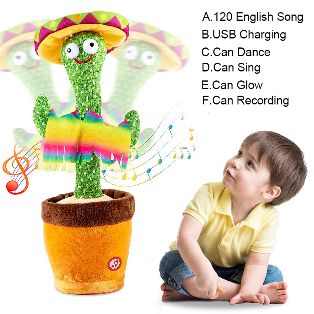 Dancing Talking Cactus, Singing, Talking, Recording and Mimic Toy for kids