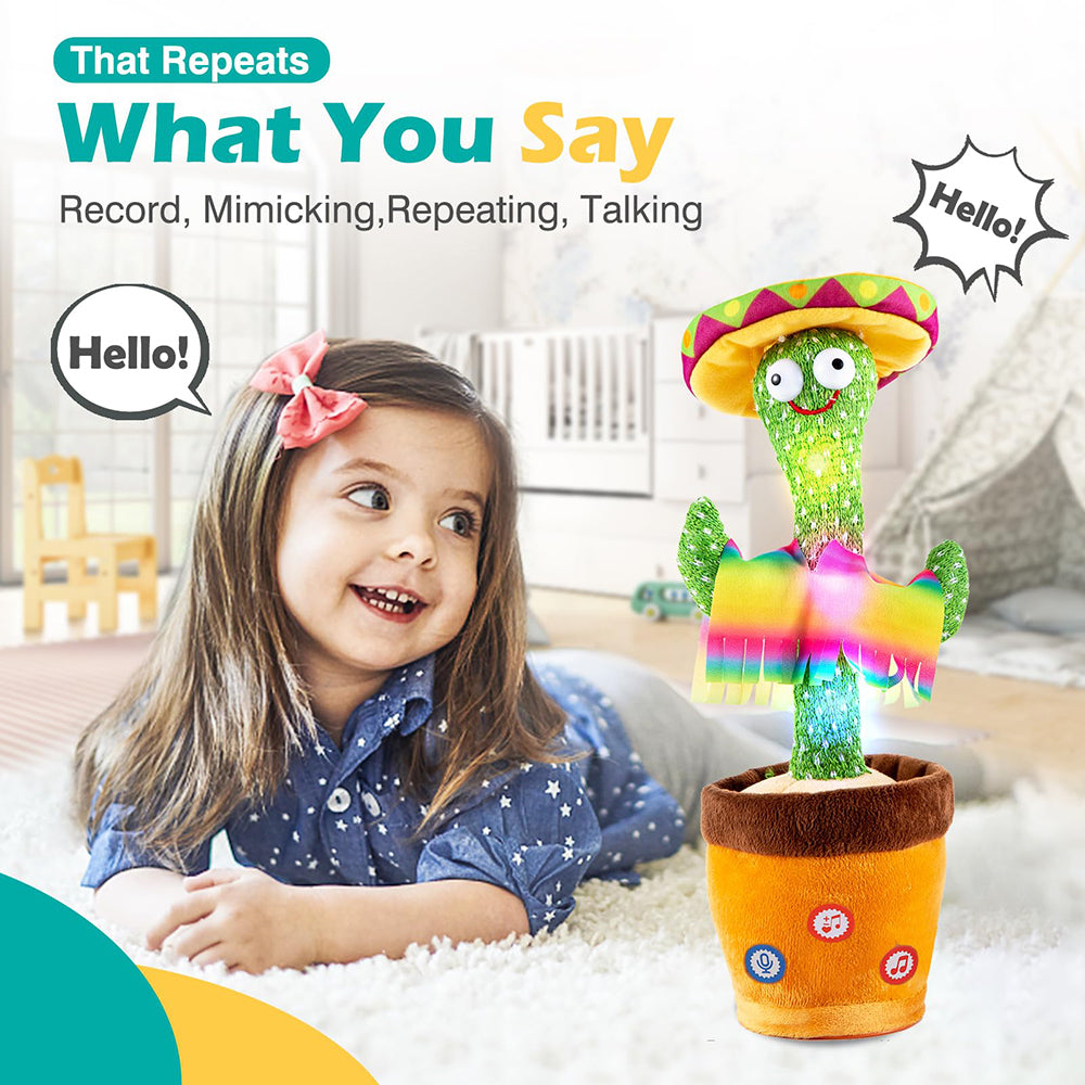 Dancing Talking Cactus, Singing, Talking, Recording and Mimic Toy for kids