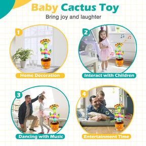 Dancing Talking Cactus, Singing, Talking, Recording and Mimic Toy for kids