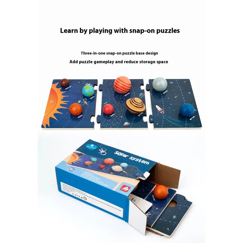 3D Solar System Puzzle Toy for Kids - Eight Planets Cognitive Educational Puzzle