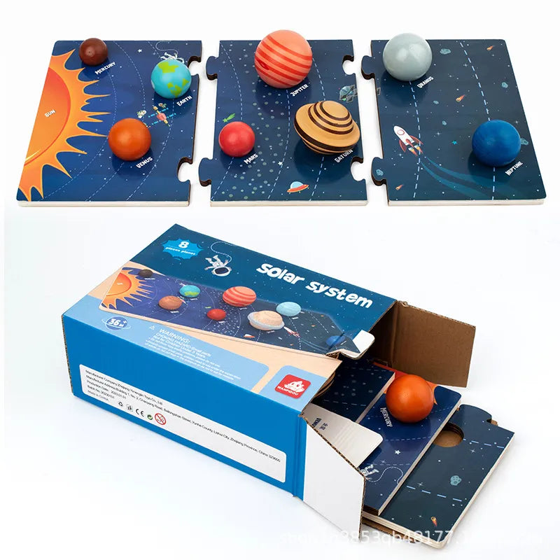 3D Solar System Puzzle Toy for Kids - Eight Planets Cognitive Educational Puzzle