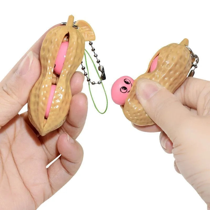 "Decompression Peanut Squeeze Toy - Small Bean Music Toy for Stress Relief & Fun"