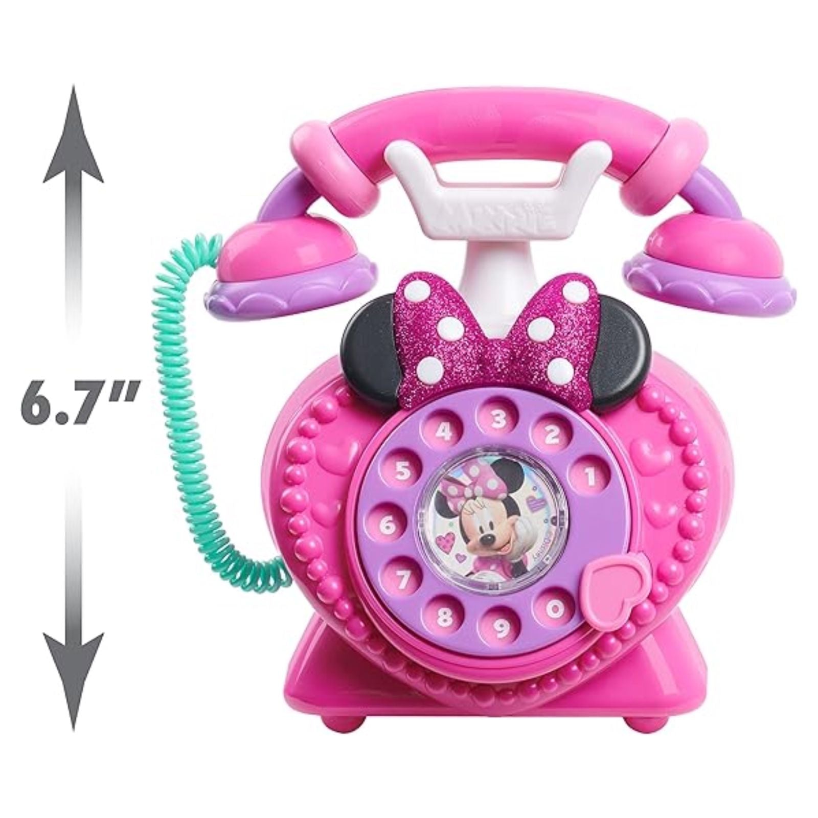 Disney Junior Minnie Mouse Ring Me Rotary Phone - Lights & Sounds Toy for Kids